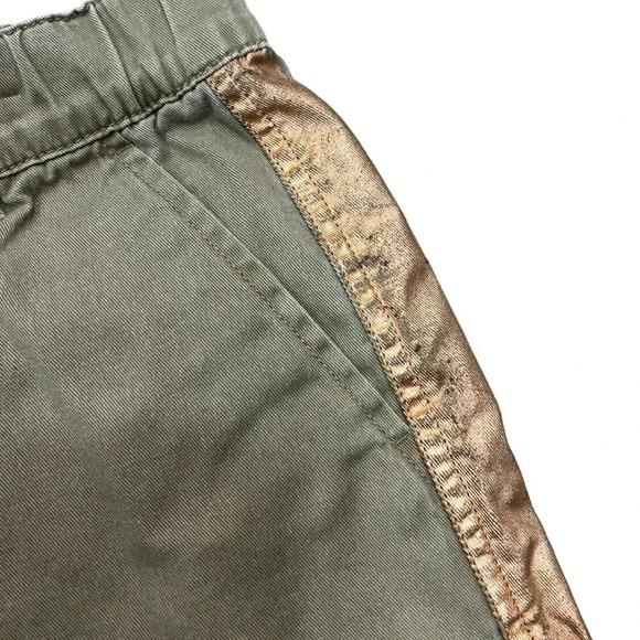 J. Crew Beige Gold Foil Tuxedo Stripe Shorts 2 - Picture 3 of 5